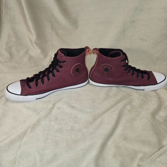 LEATHER CHUCK TAYLOR CONVERSE ALL STAR HIGH TOPS MEN'S US 8.5 UNISEX - Picture 9 of 13